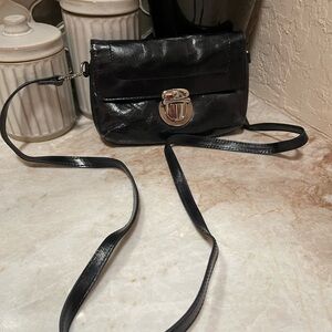 Wilsons Leather  Black Crossbody Mini Bag